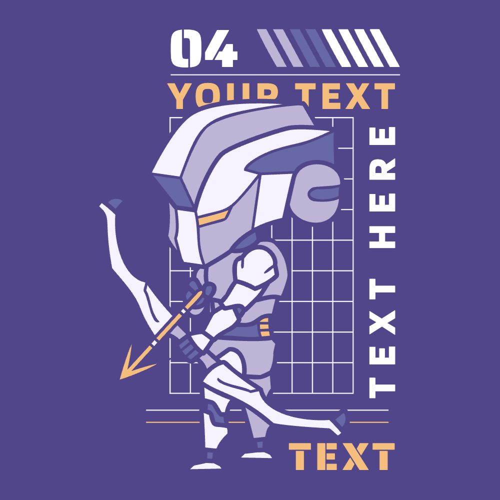 Robot Archer editable t-shirt template