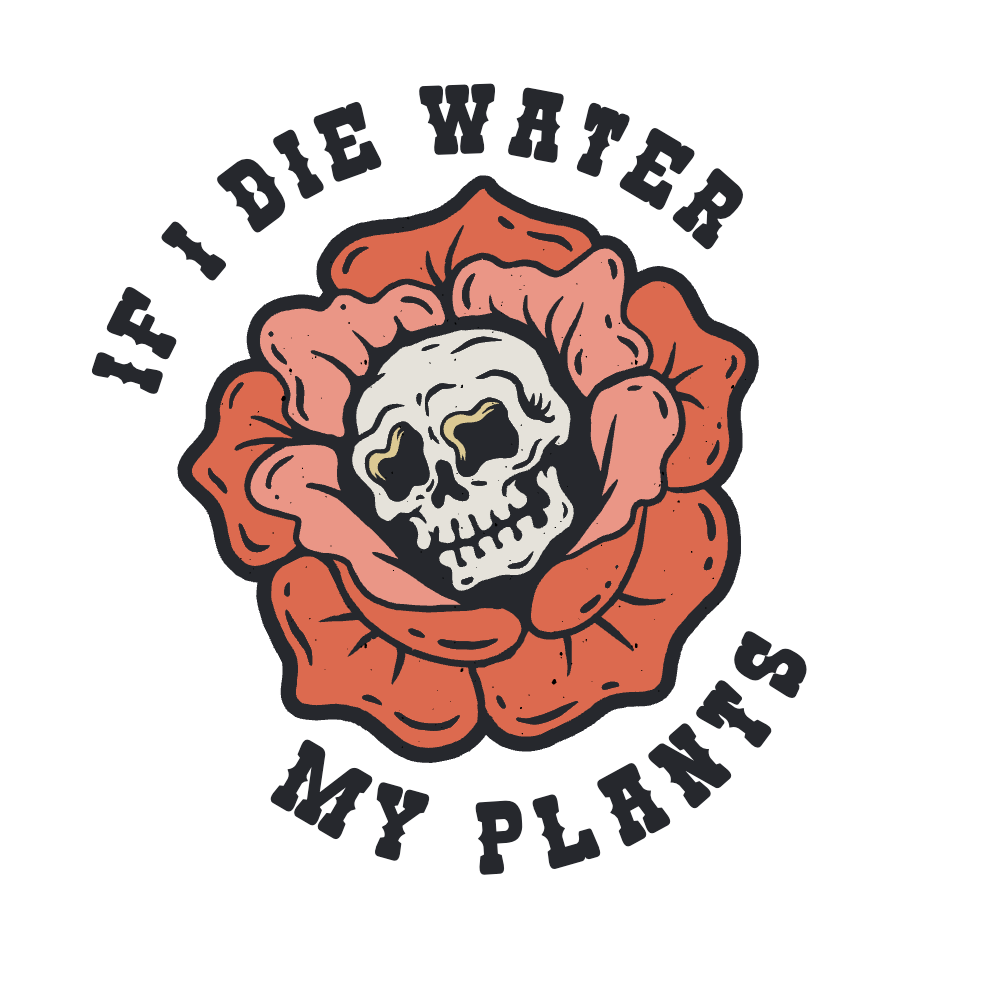 Rose skull plants quote editable t-shirt template | Create Designs