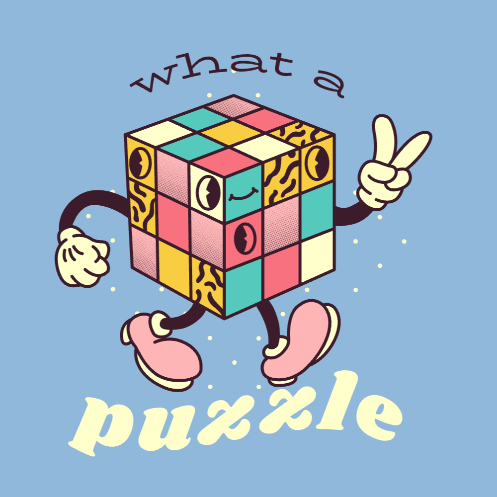 Rubiks cube toy editable t-shirt template | Create Designs