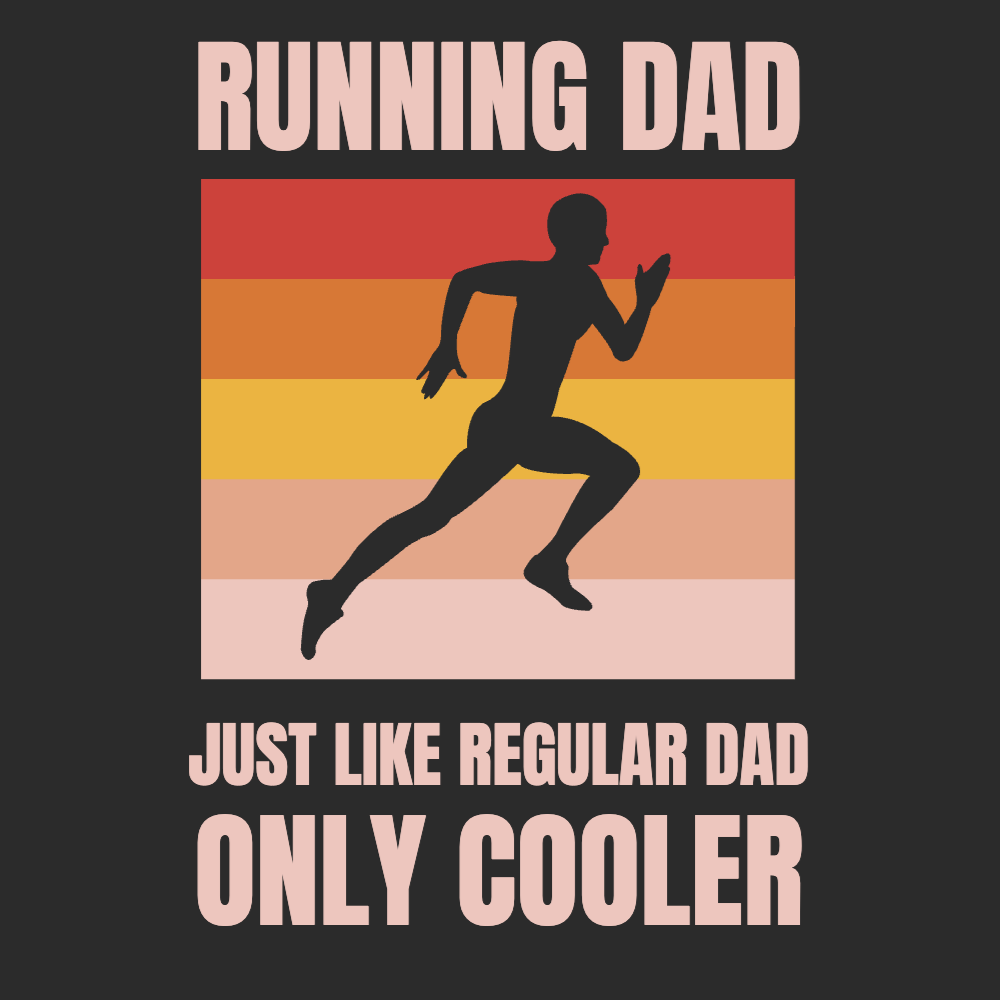 Running dad retro sunset editable t-shirt template | Create Merch Online