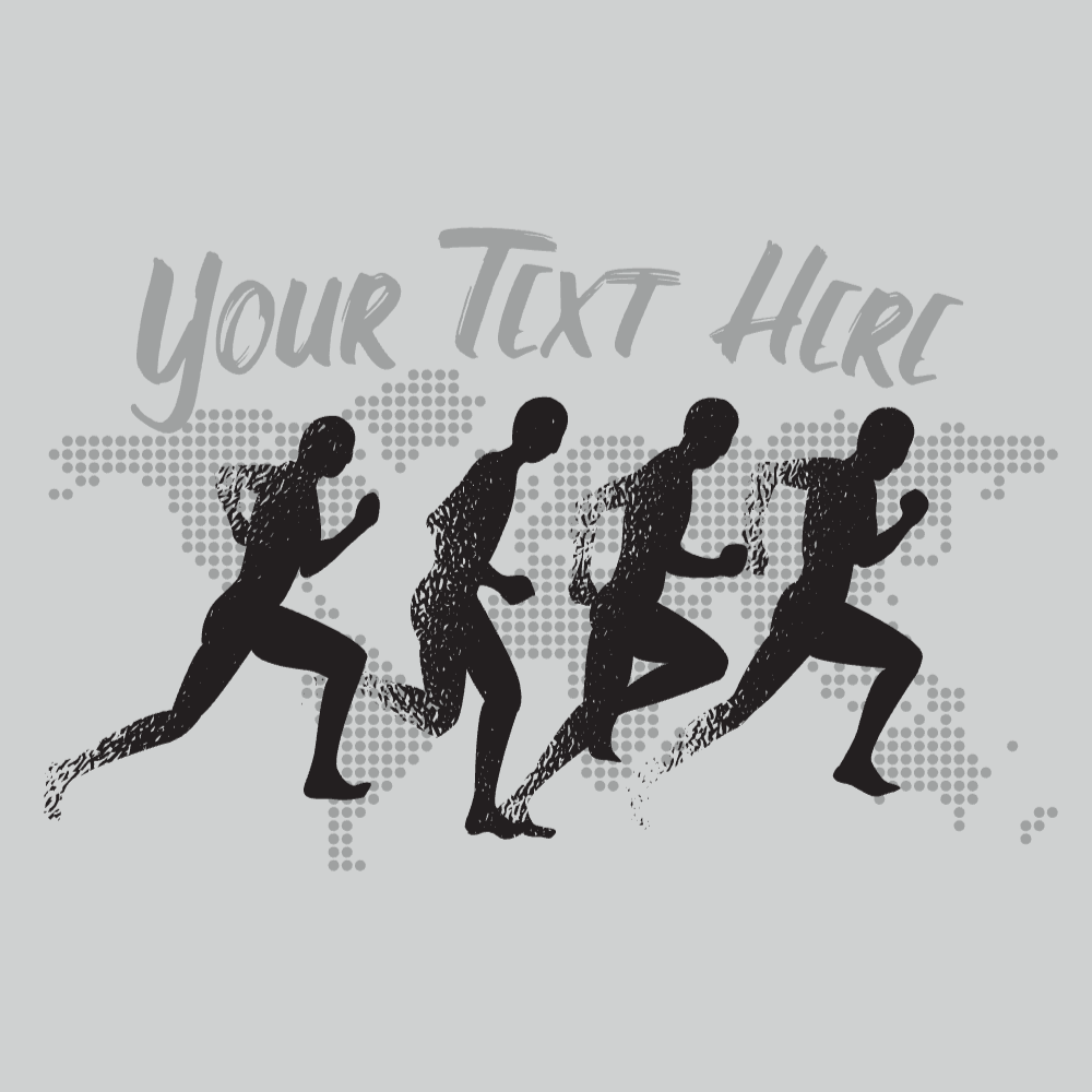 Running silhouettes editable t-shirt template | Create Designs