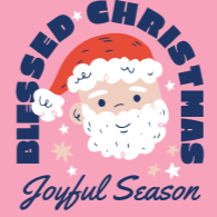 Blessed Santa editable t-shirt template