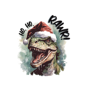 Santa Dinosaur editable t-shirt template