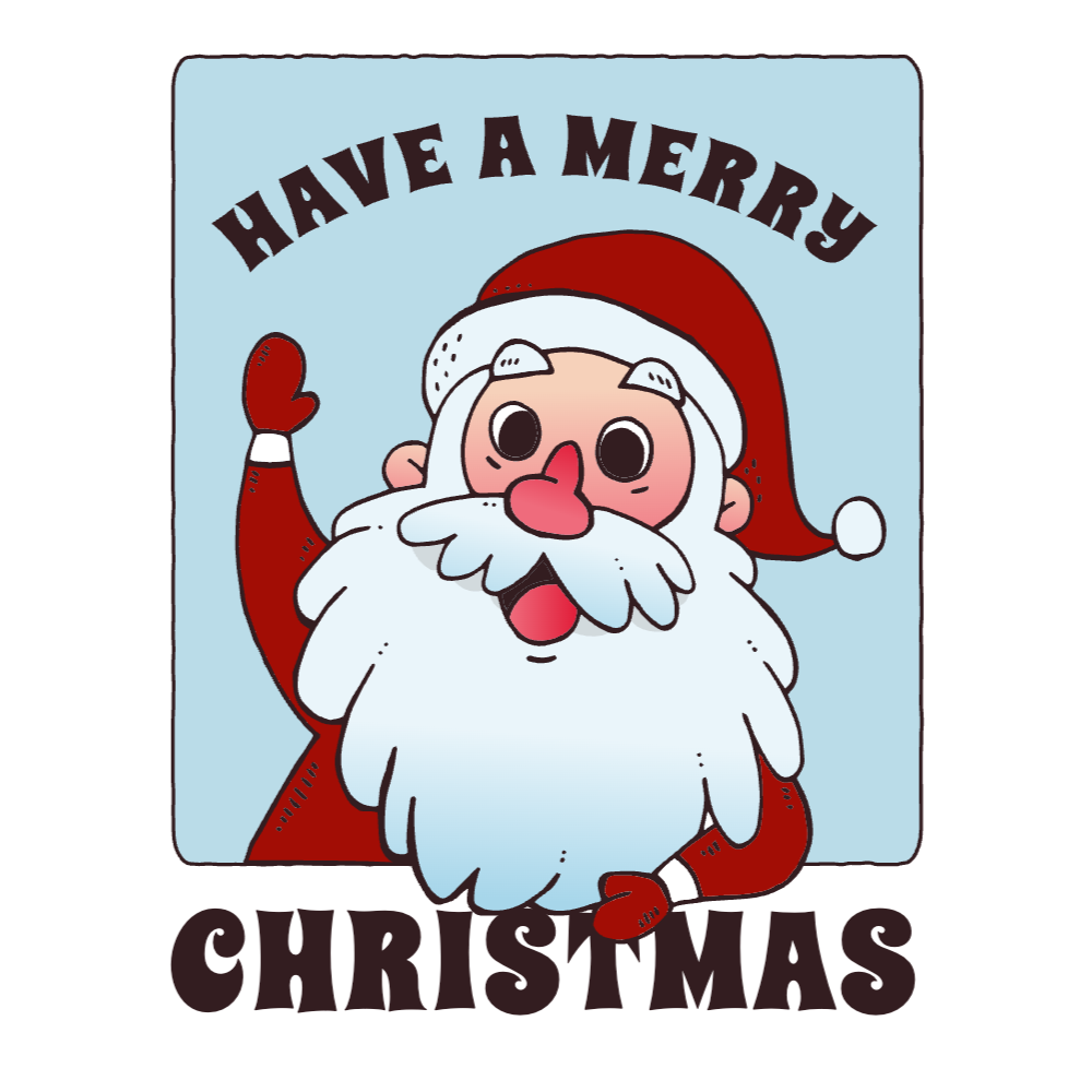 Santa claus waving editable t-shirt template | Create Online