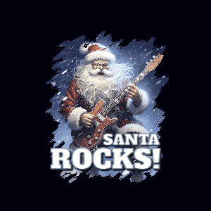 Santa rocks editable t-shirt template