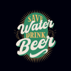 Save water drink beer editable t-shirt template