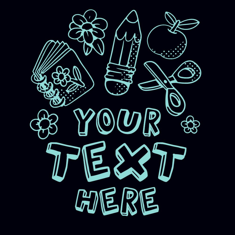 School supplies editable t-shirt template | Create Merch