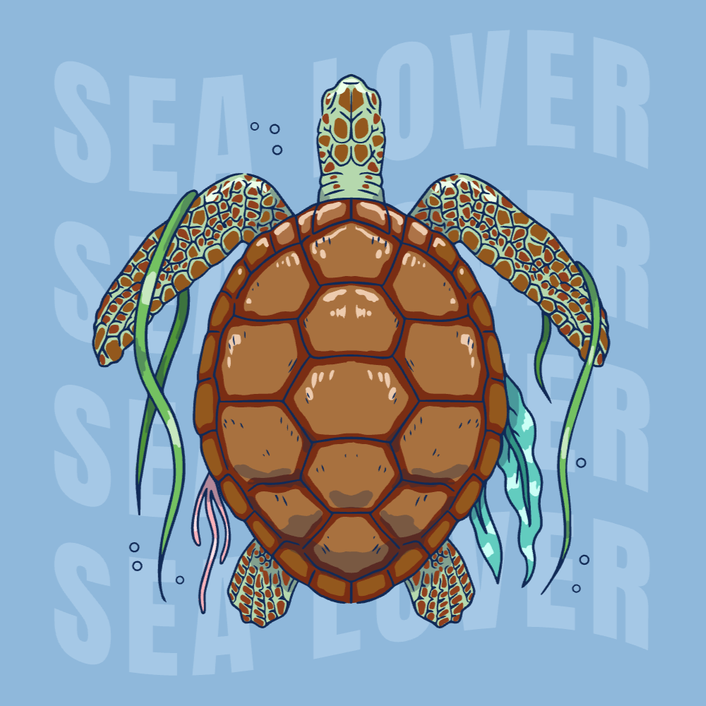 Sea turtle editable t-shirt template | T-Shirt Maker