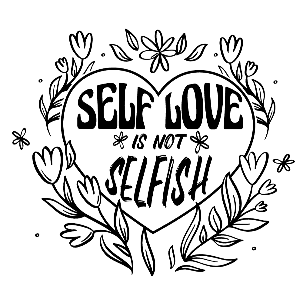 Self love heart editable t-shirt template | Create Merch