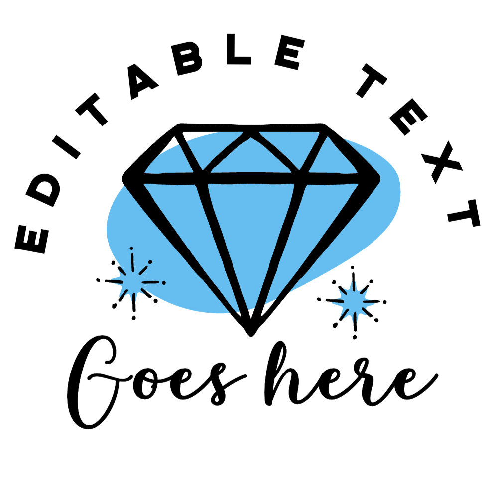 Shiny diamond editable t-shirt template | T-Shirt Maker