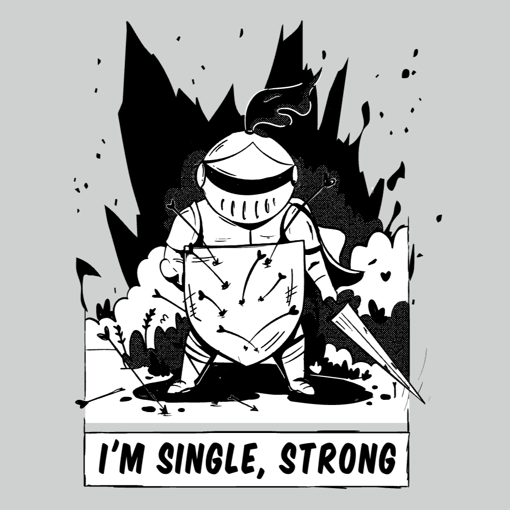 Single knight editable t-shirt design template