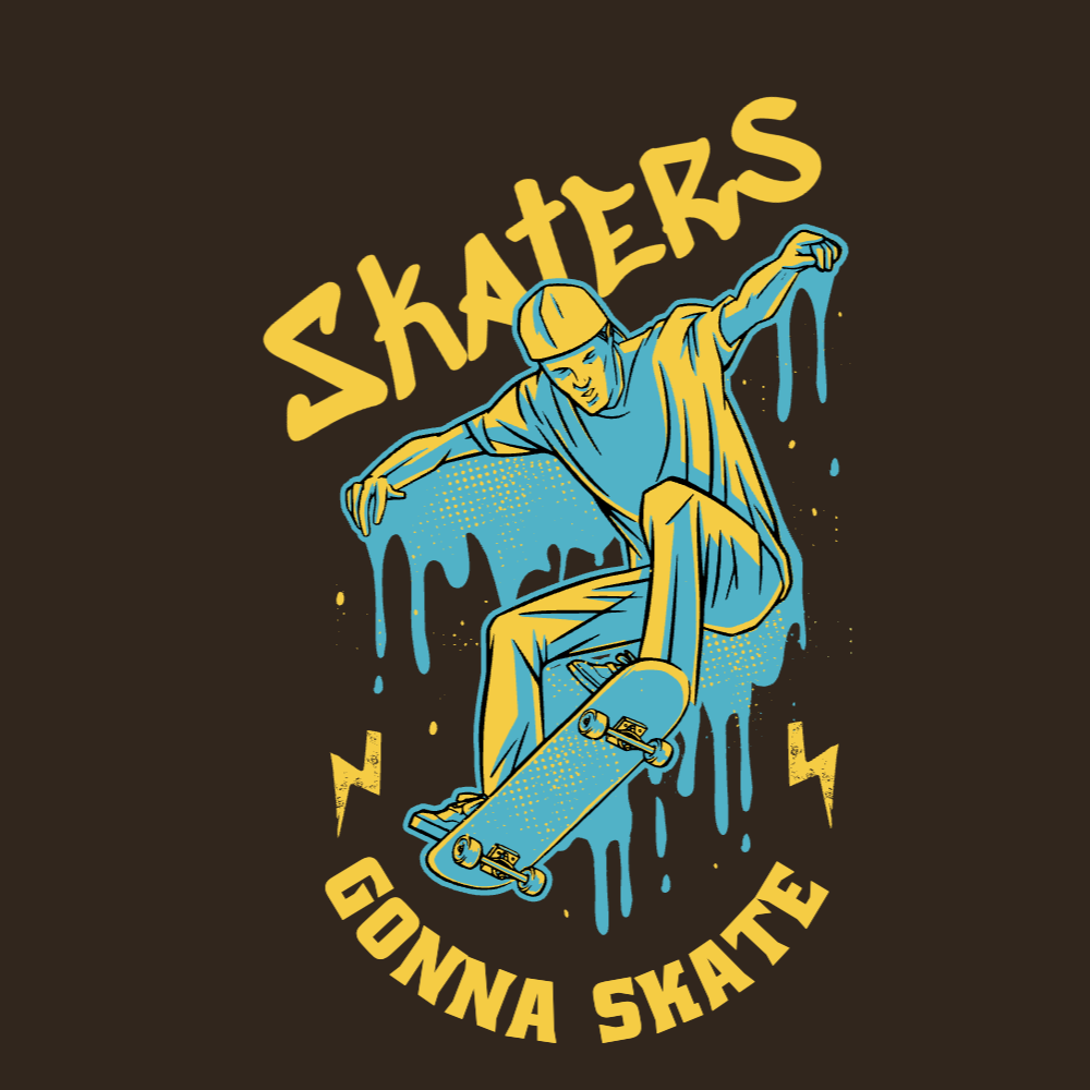 Skater duotone character editable t-shirt template | Create Designs