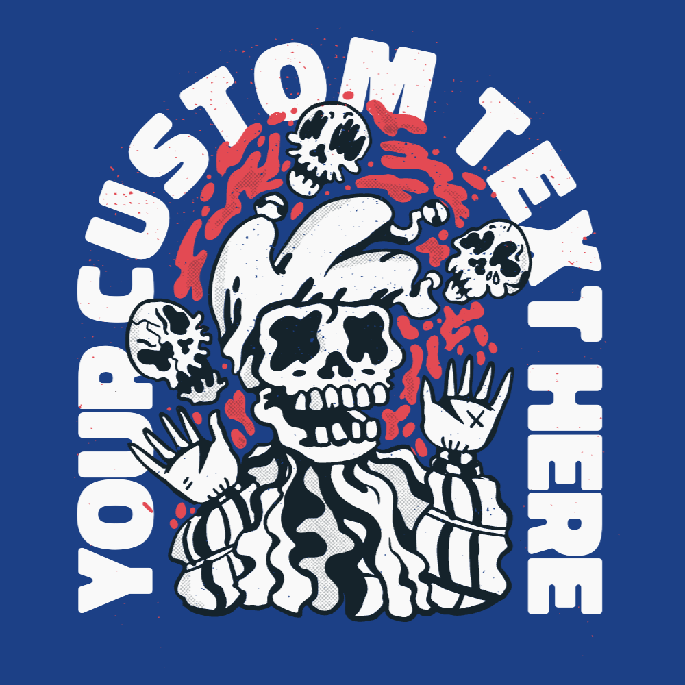 Skeleton ans skulls editable t-shirt template | Create Designs