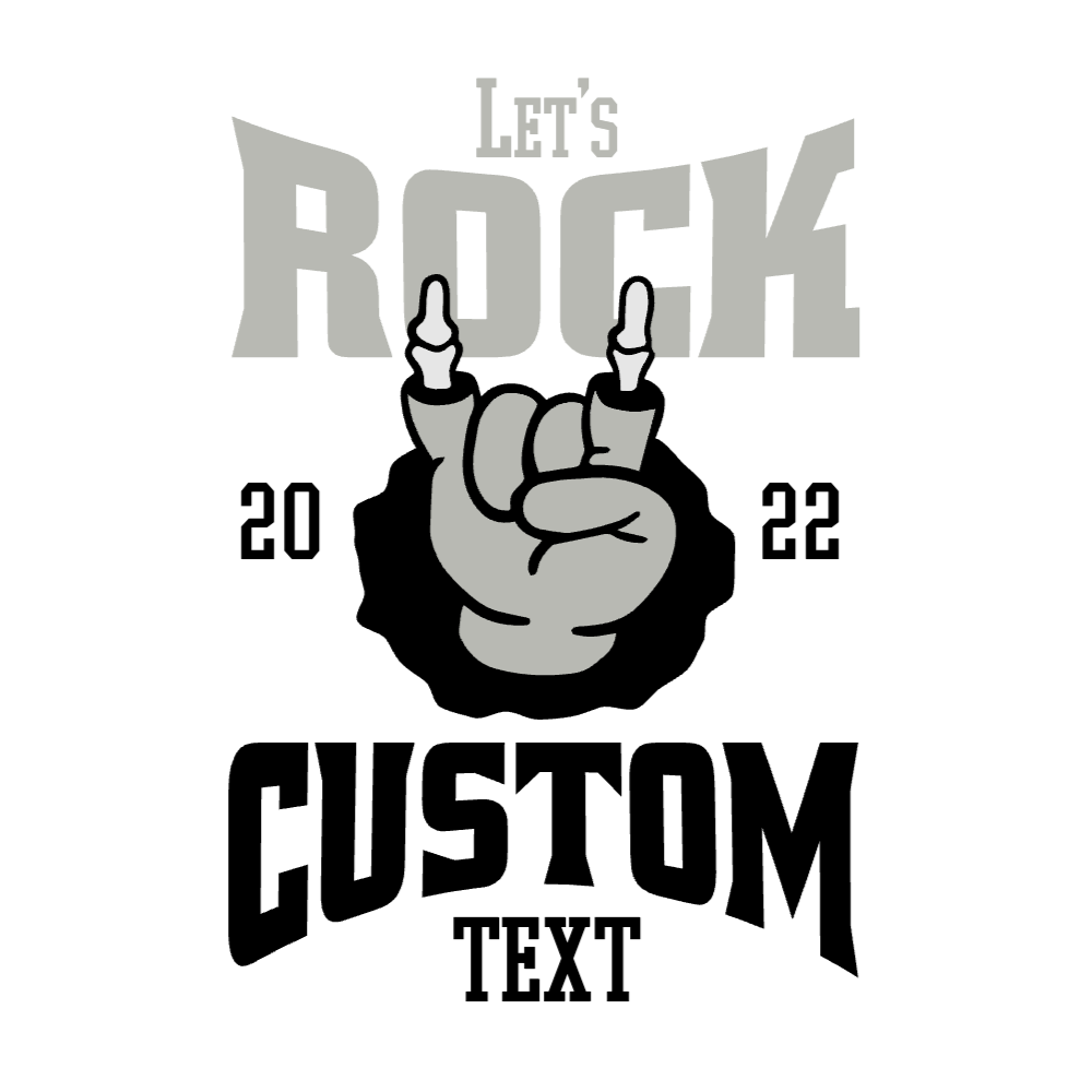 Skeleton rock hand editable t-shirt temaplate | Create Designs