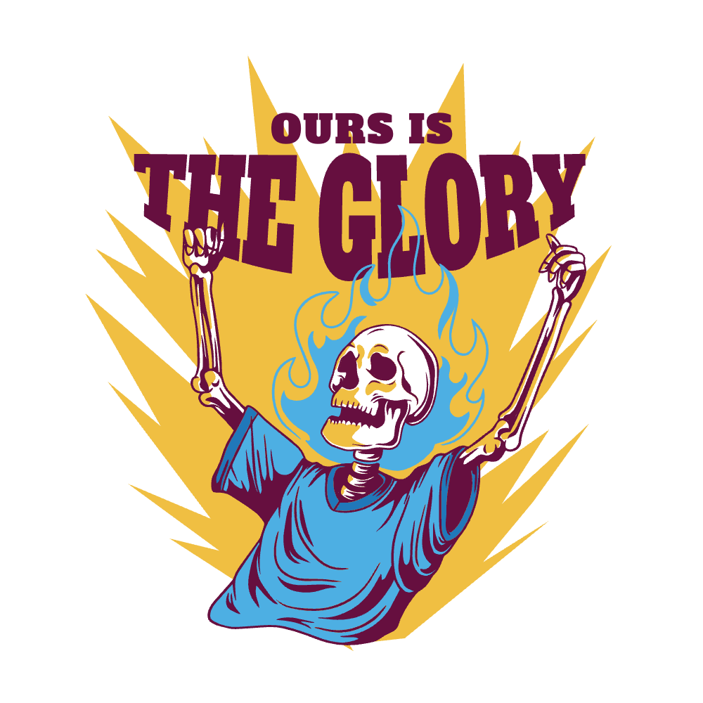 Skeleton soccer glory editable t-shirt template