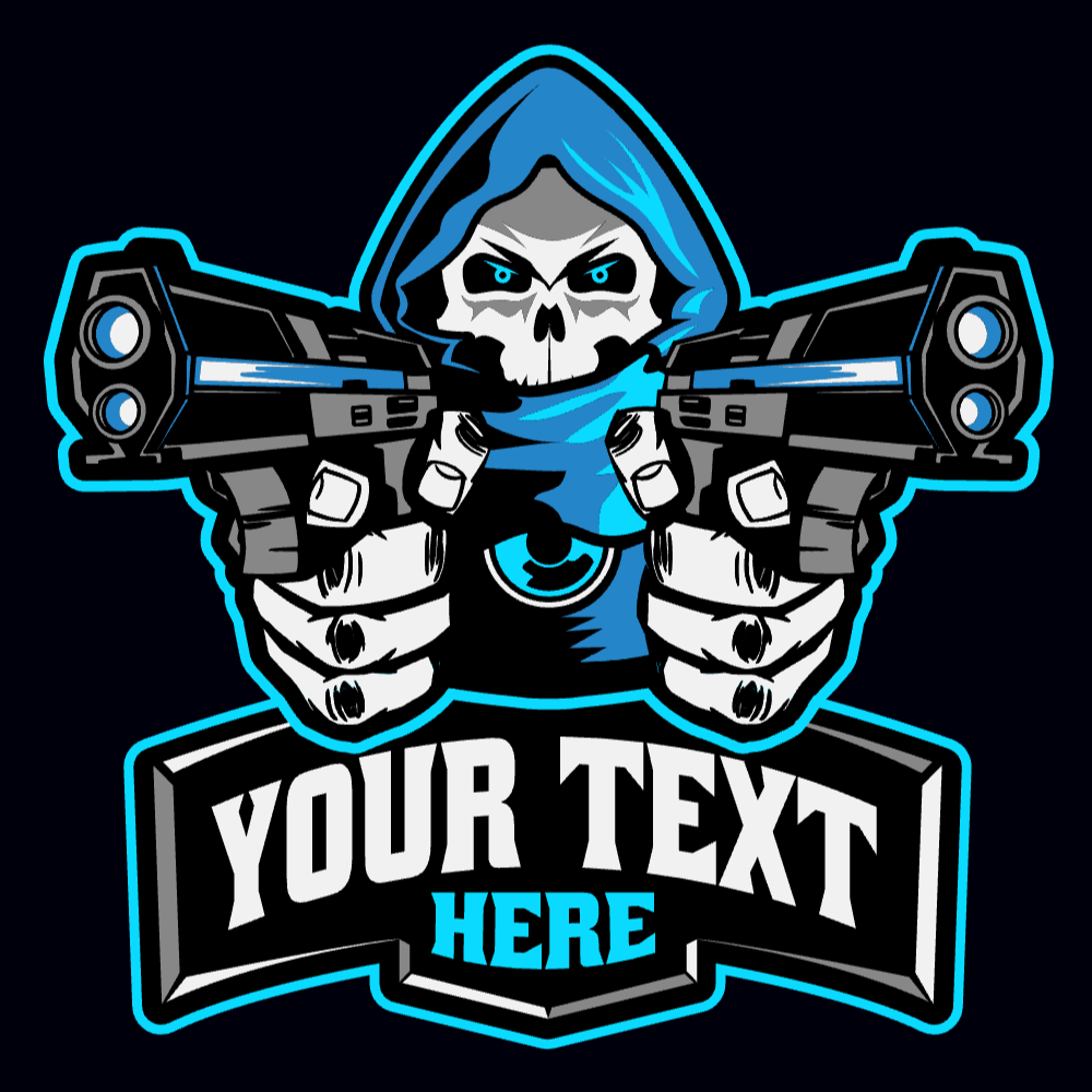 Skeleton with guns editable t-shirt template | T-Shirt Maker