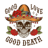 Floral mariachi skull editable t-shirt template