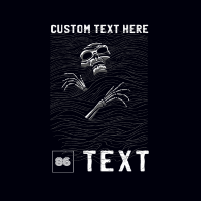 Skeleton editable t-shirt template | T-Shirt Maker