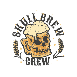 Skull beer editable t-shirt template