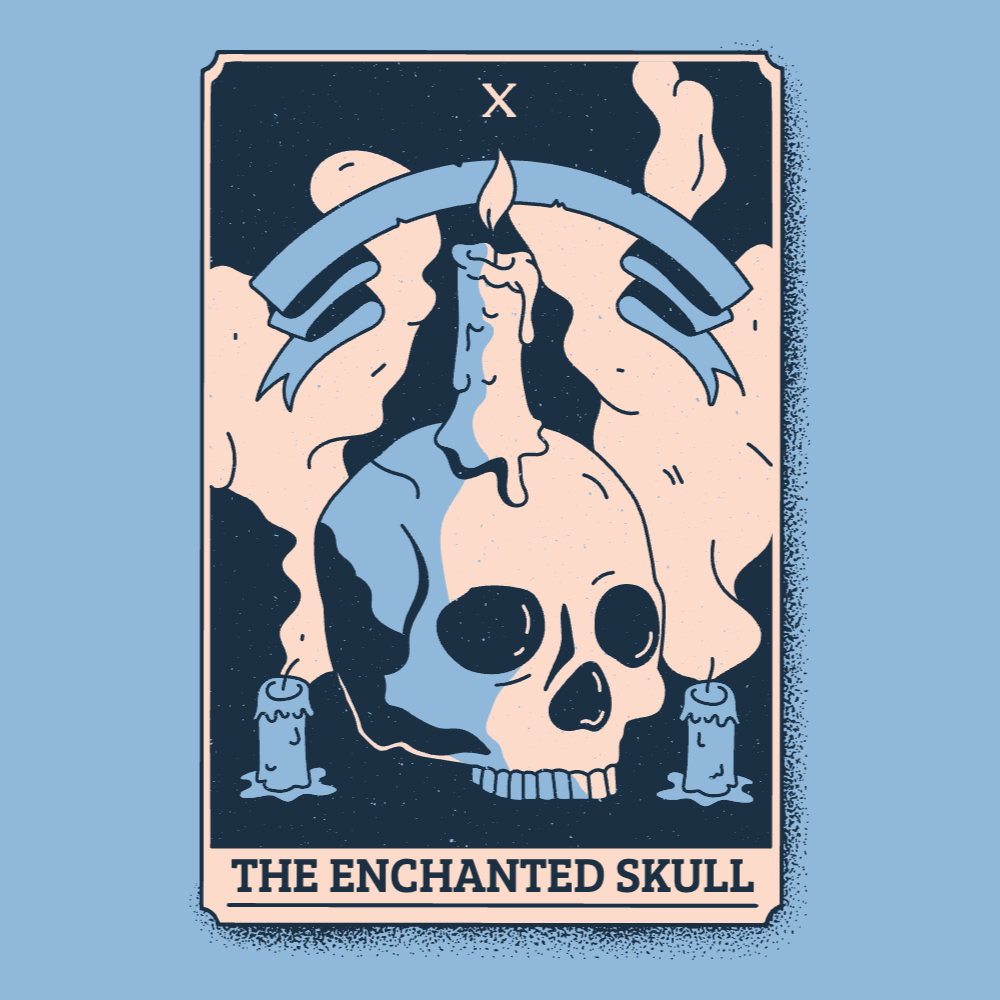 Skull tarot card t-shirt template editable | Create Designs