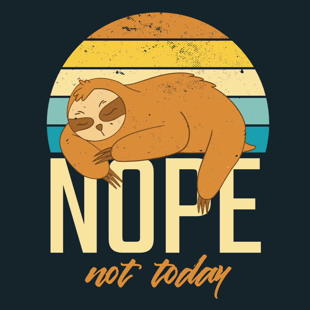 Sloth retro sunset editable t-shirt template | Create Merch