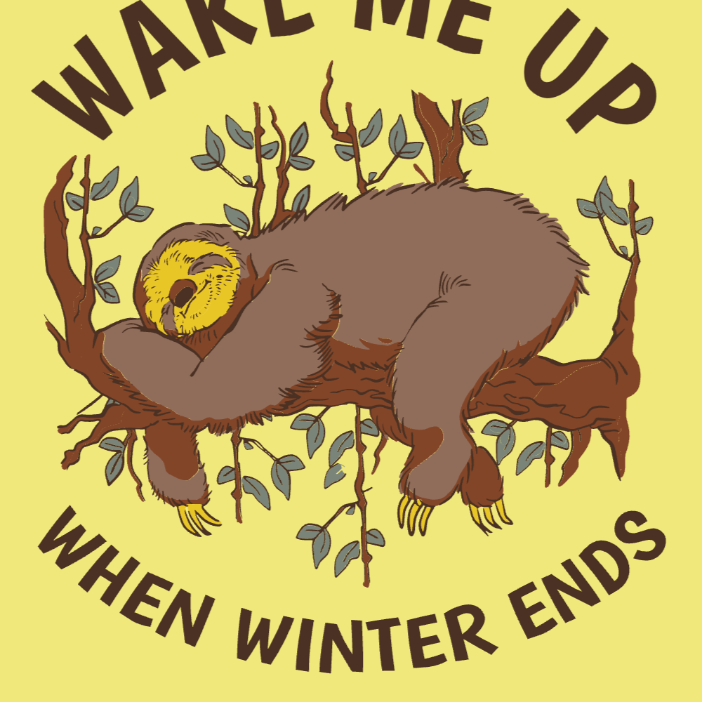 Sloth sleeping editable t-shirt template | Create Merch Online