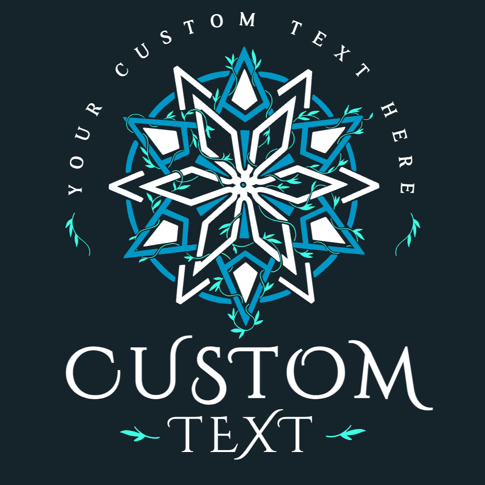 Snowflake star editable t-shirt template