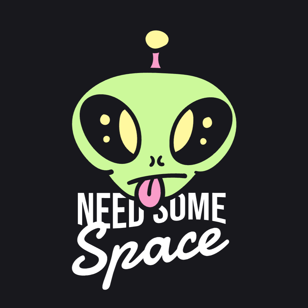 Space Alien Editable T-Shirt Template | Create Merch Online