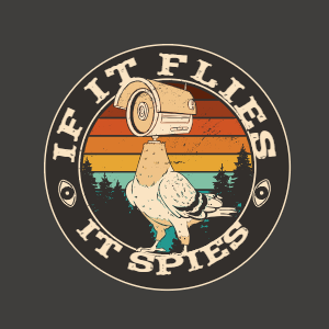 Spy pigeon editable t-shirt design template