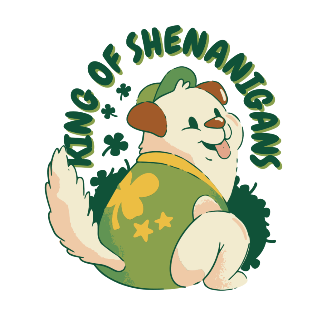 St Patricks dog editable t-shirt template