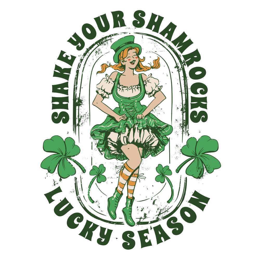 St Patrick's girl editable t-shirt template