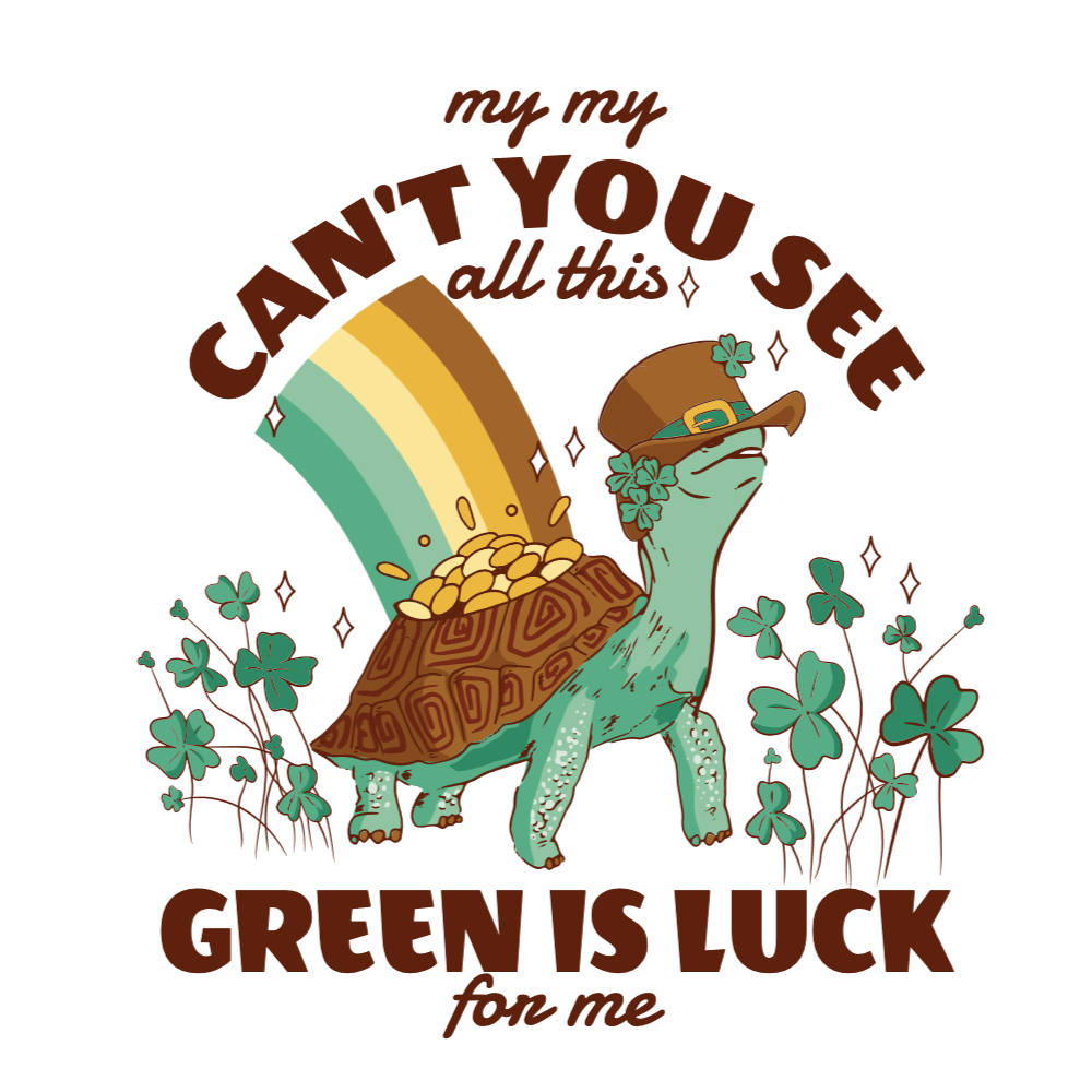 St Patrick's golden turtle editable t-shirt template