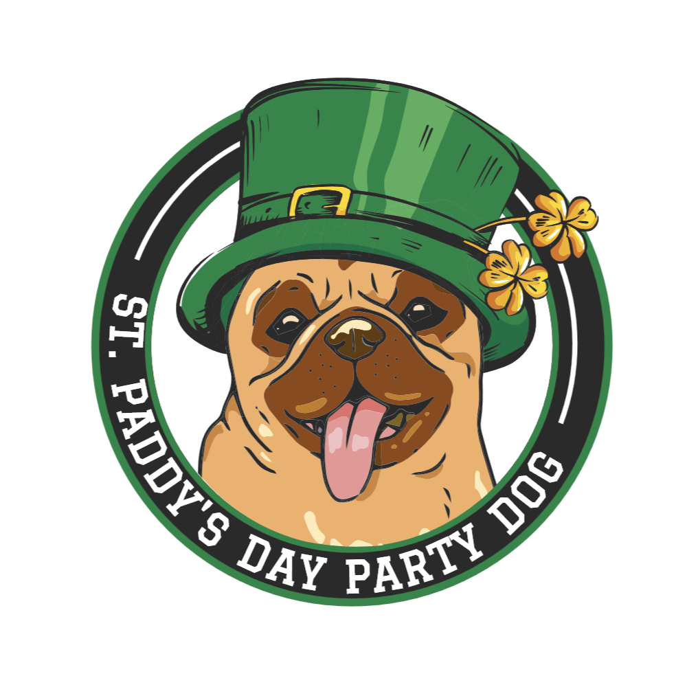 St Patricks pug dog editable t-shirt template