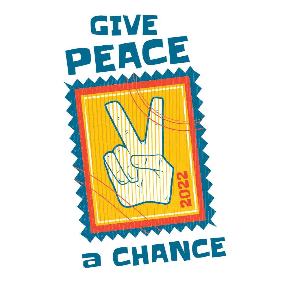 Stamp peace sign t-shirt template editable | Create Online