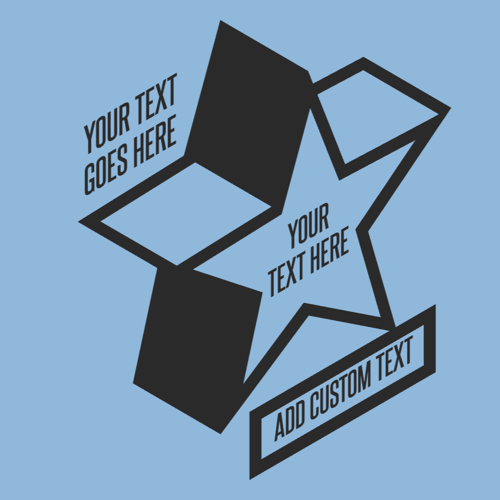 Star badge editable t-shirt template | Create Merch