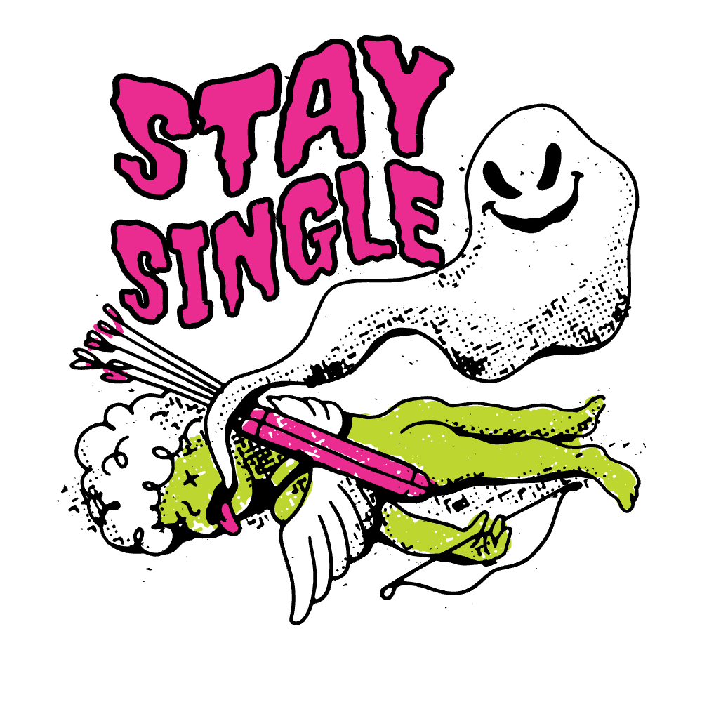 Stay single ghost editable t-shirt template | Create Merch