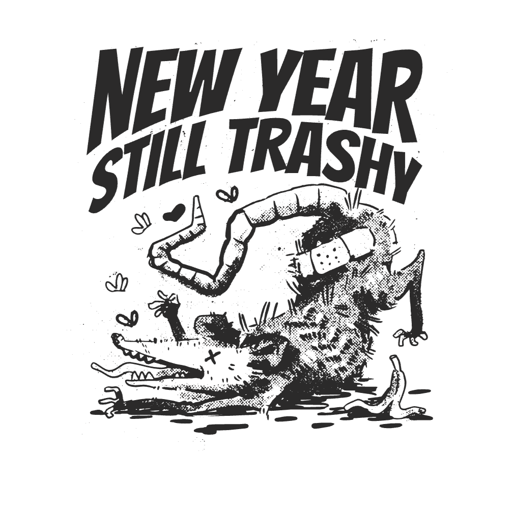Still trashy rat editable t-shirt template