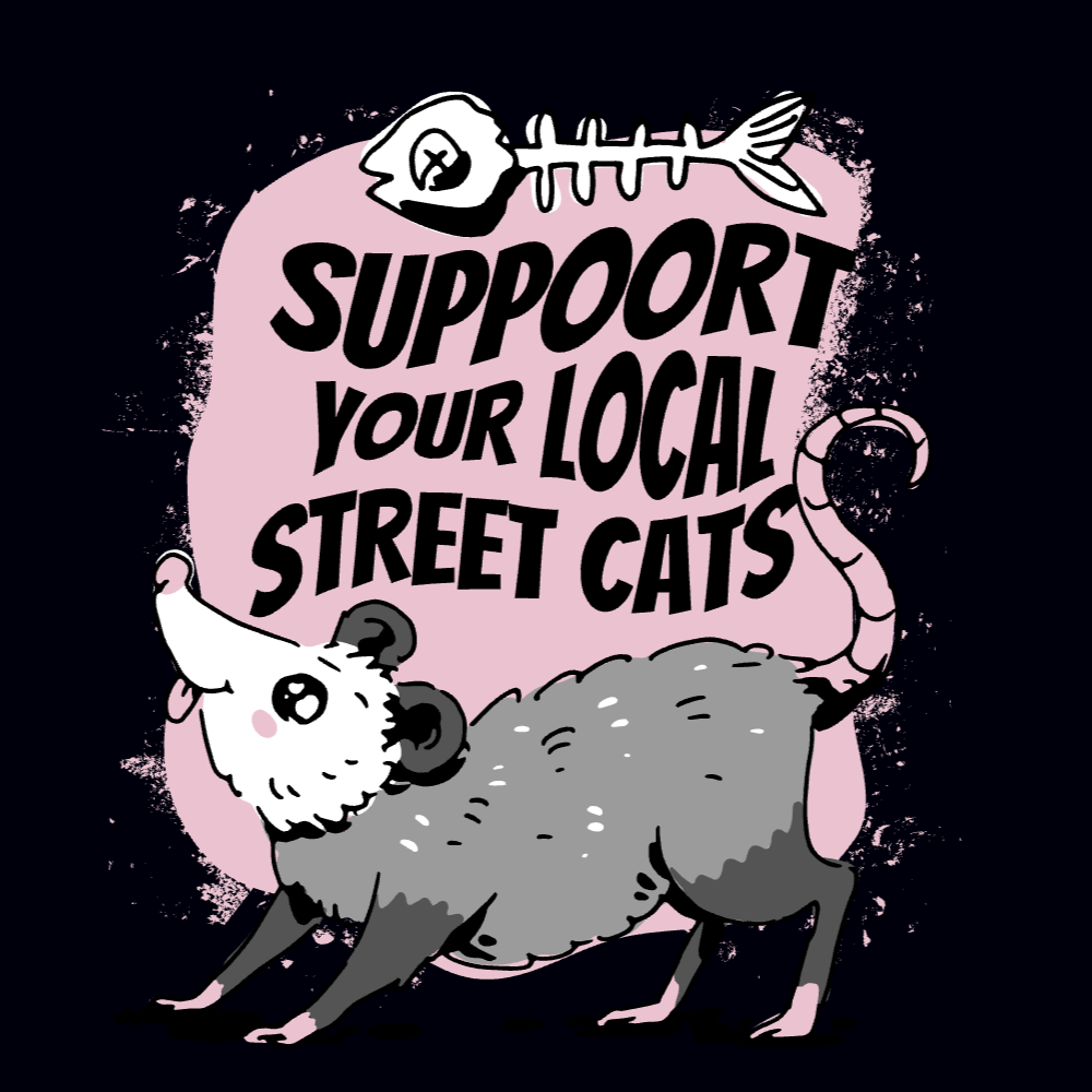 Street cats editable t-shirt template
