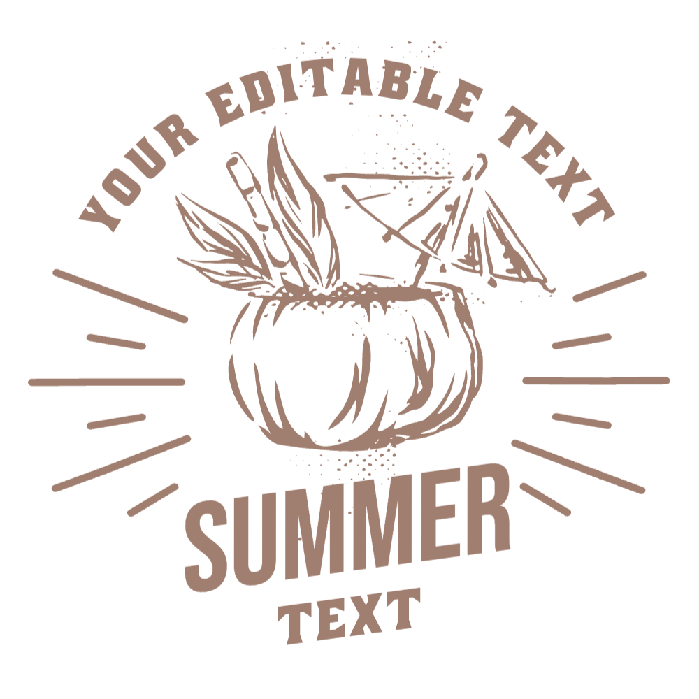 Summer coconut drink editable t-shirt template | T-Shirt Maker