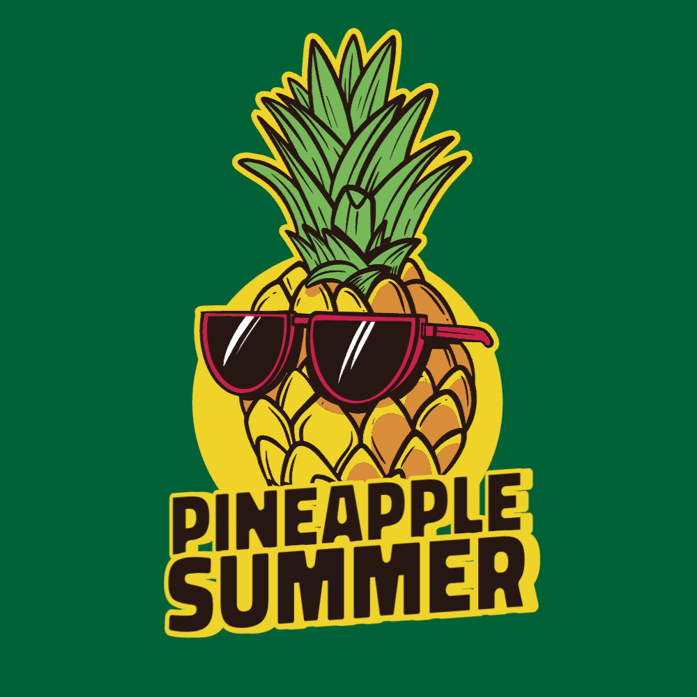 Summer pineapple editable t-shirt template | Create Merch Online