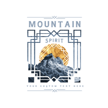 Sun mountain editable t-shirt design template