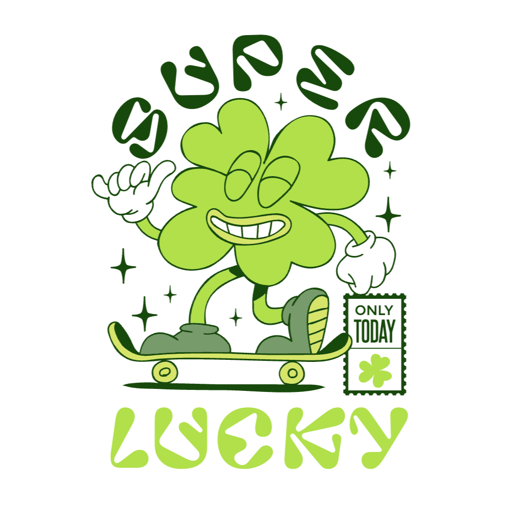 Super lucky clover editable t-shirt template | T-Shirt Maker
