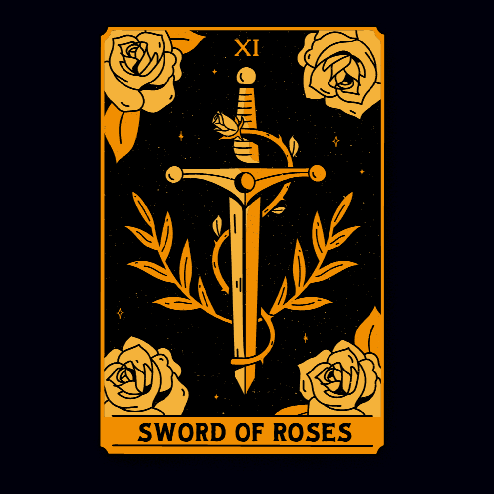 Sword tarot card t-shirt template editable | Create Online