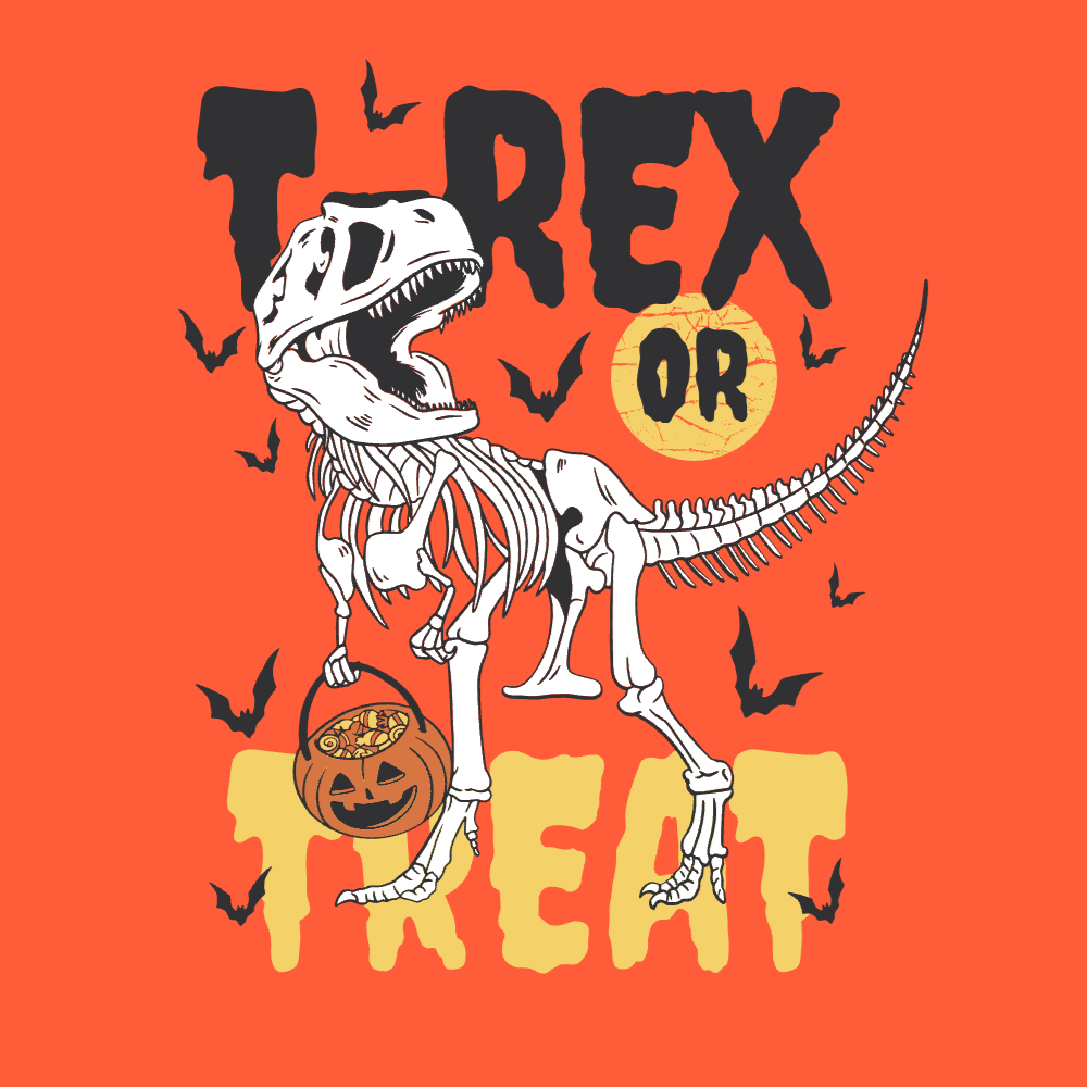 T-rex skeleton editable t-shirt template