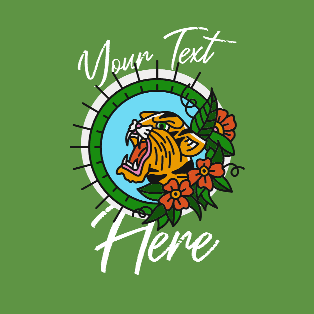 Tattoo Tiger editable t-shirt template | Create Designs