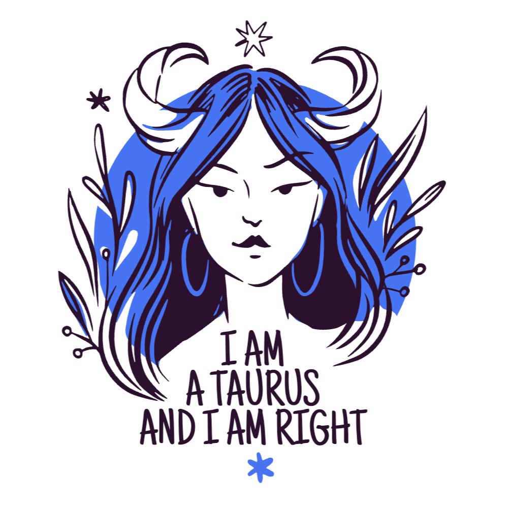 Taurus zodiac sign t-shirt template editable | Create Merch