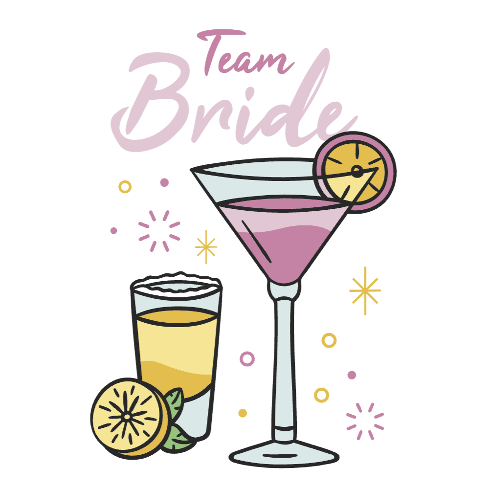 Team bride drinks editable t-shirt template | T-Shirt Maker