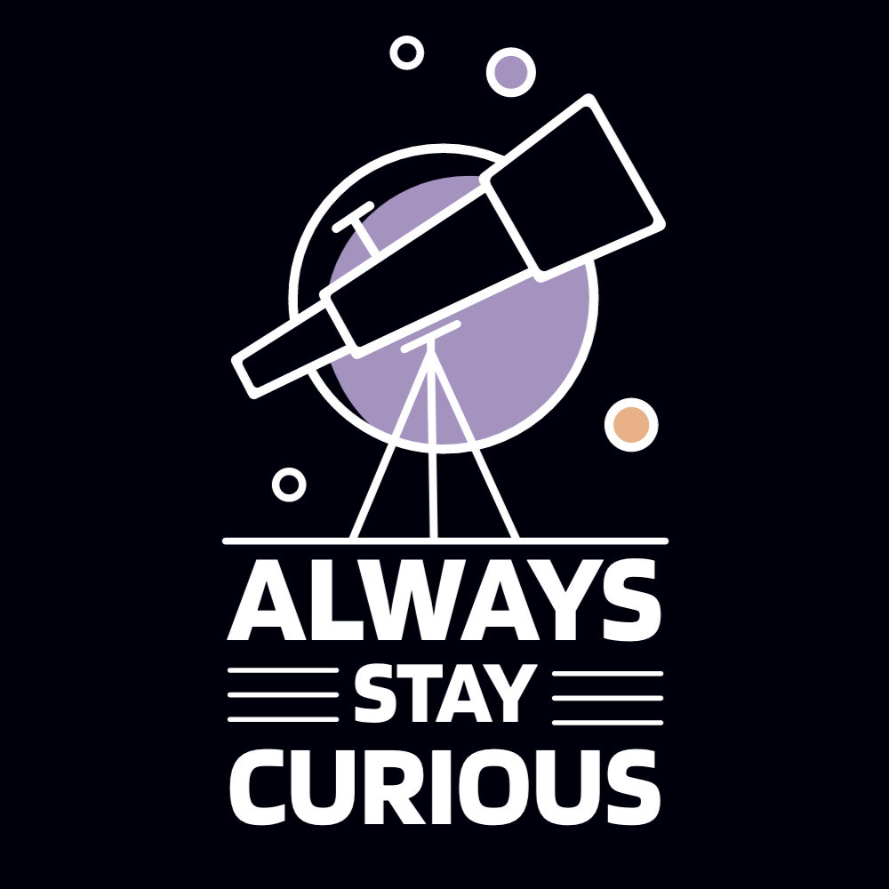 Telescope curious editable t-shirt template