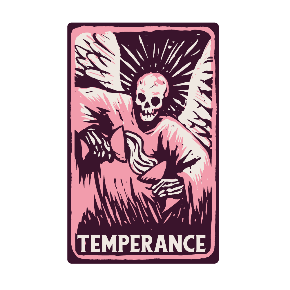 Temperance tarot card editable t-shirt template