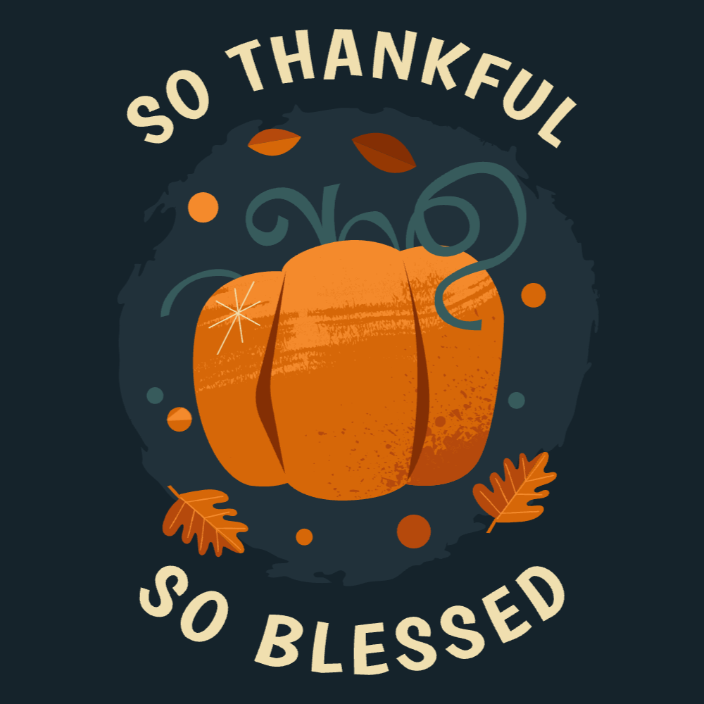 Thanksgiving pumpkin editable t-shirt template | Create Merch Online